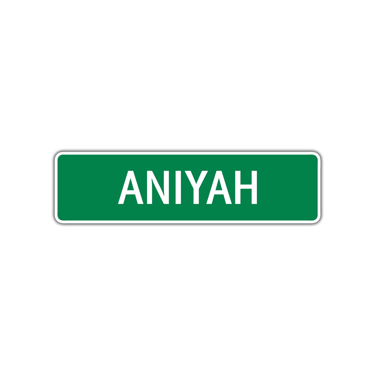 Aniyah Street Sign Children Name Room Plate
