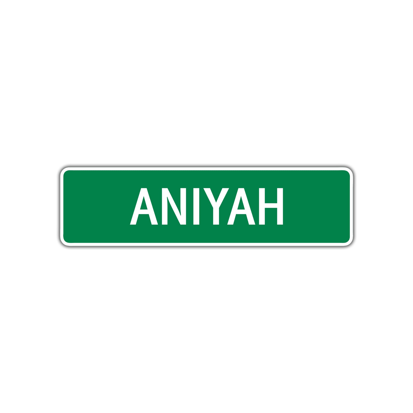 Aniyah Street Sign Children Name Room Plate