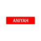 Aniyah Street Sign Children Name Room Plate