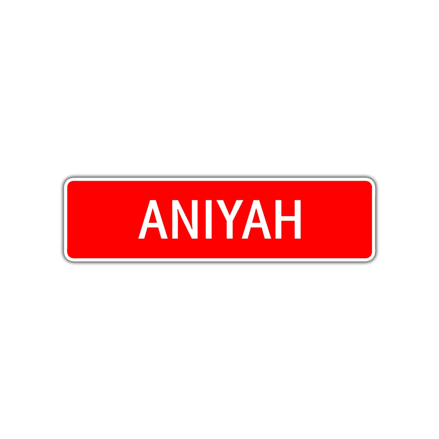 Aniyah Street Sign Children Name Room Plate