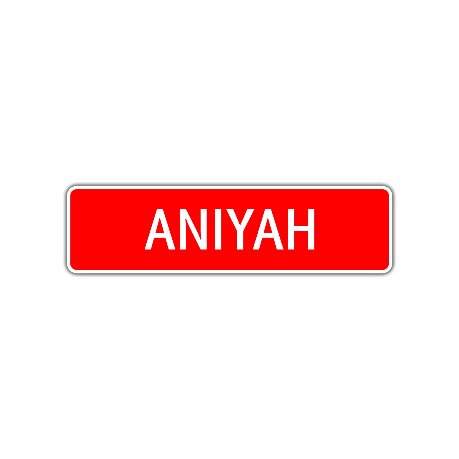Aniyah Street Sign Children Name Room Plate