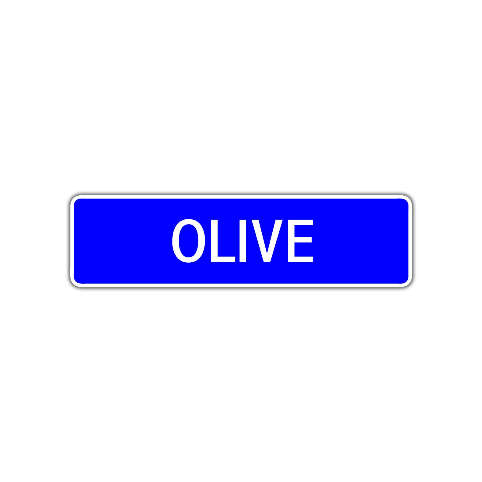 Olive Street Sign Children Name Room Plate