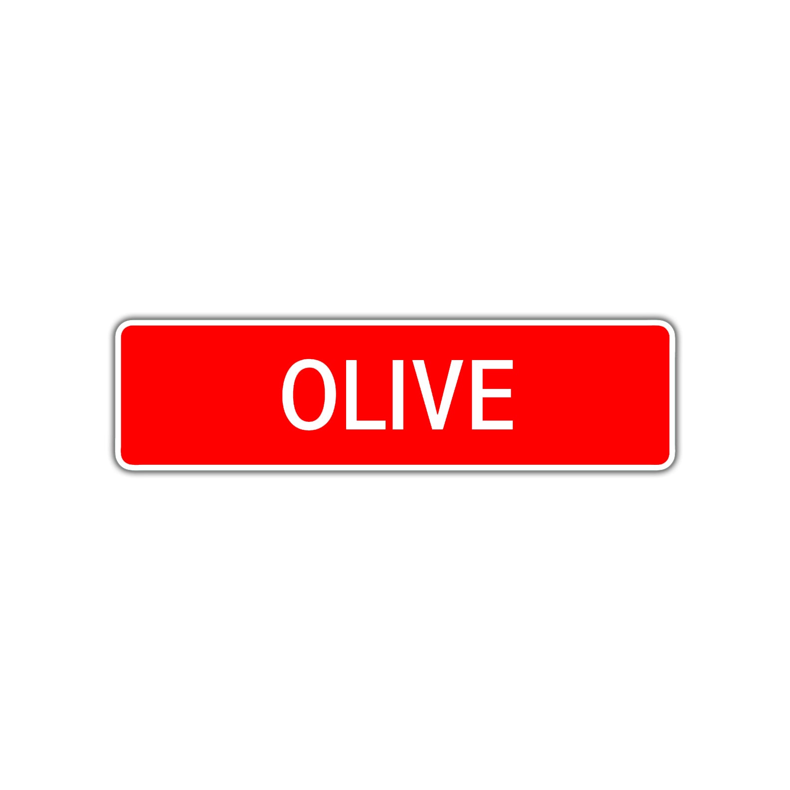 Olive Street Sign Children Name Room Plate