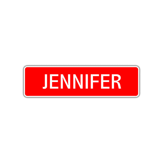 Jennifer Street Sign Children Name Room Plate