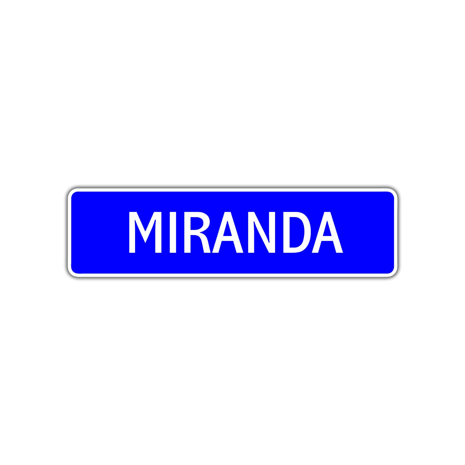 Miranda Street Sign Children Name Room Plate
