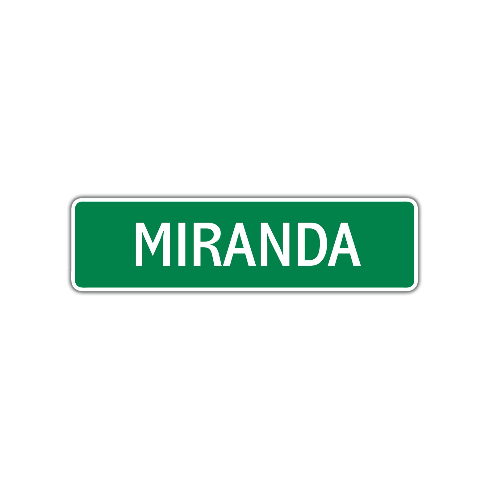 Miranda Street Sign Children Name Room Plate