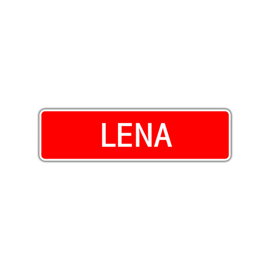 Lena Street Sign Children Name Room Plate