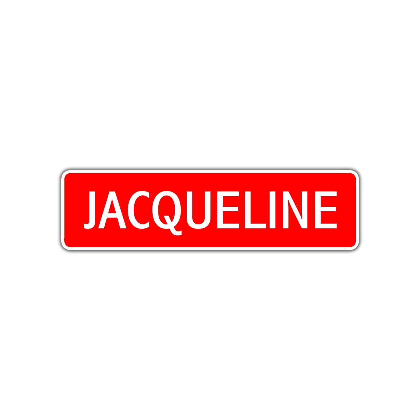 Jacqueline Street Sign Children Name Room Plate