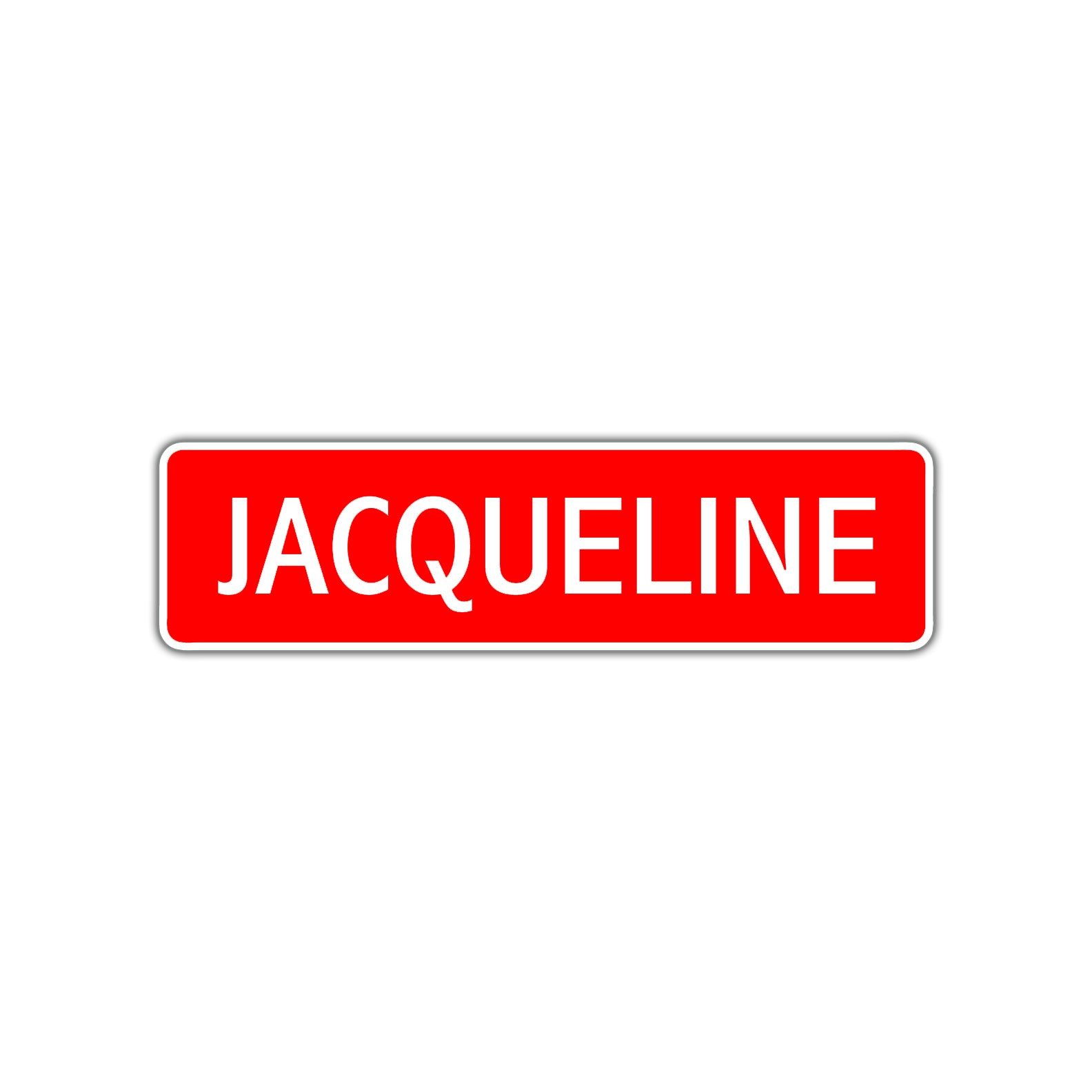 Jacqueline Street Sign Children Name Room Plate