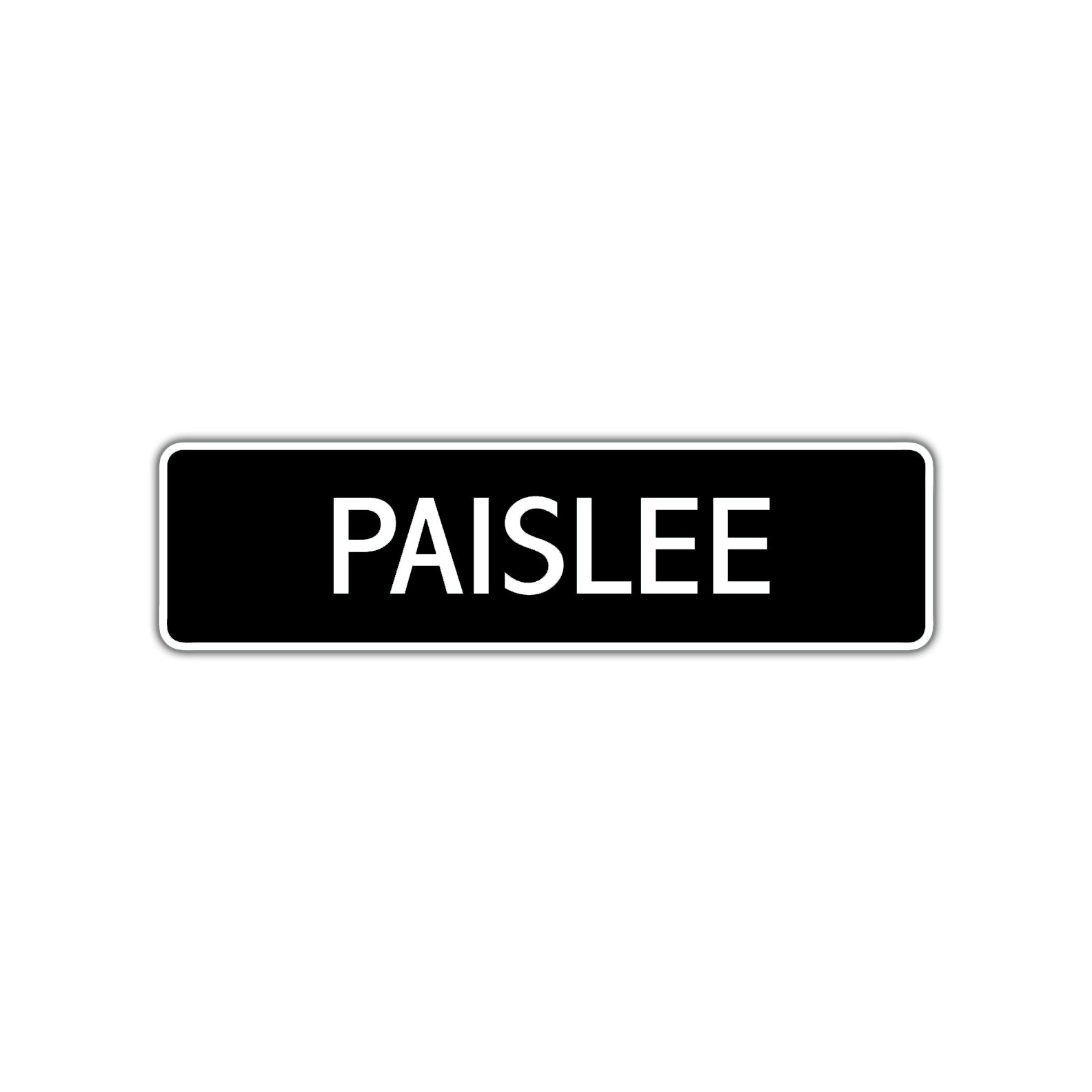 Paislee Street Sign Children Name Room Plate