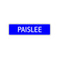 Paislee Street Sign Children Name Room Plate