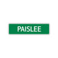 Paislee Street Sign Children Name Room Plate