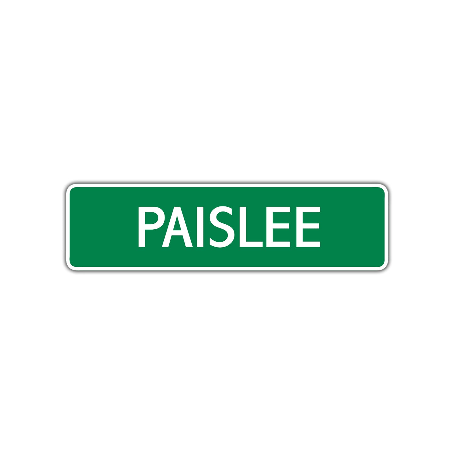 Paislee Street Sign Children Name Room Plate
