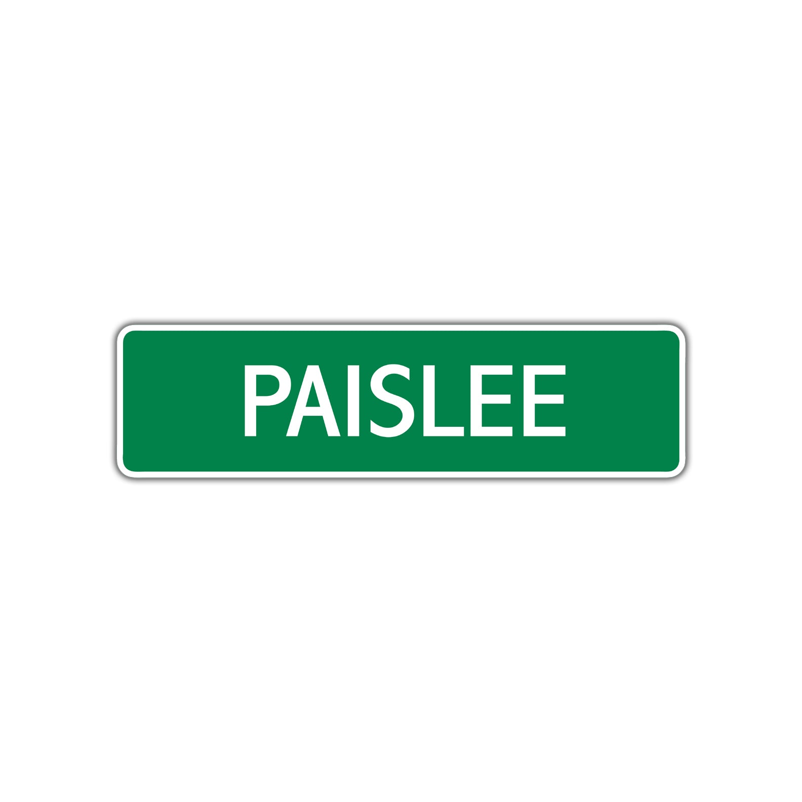 Paislee Street Sign Children Name Room Plate