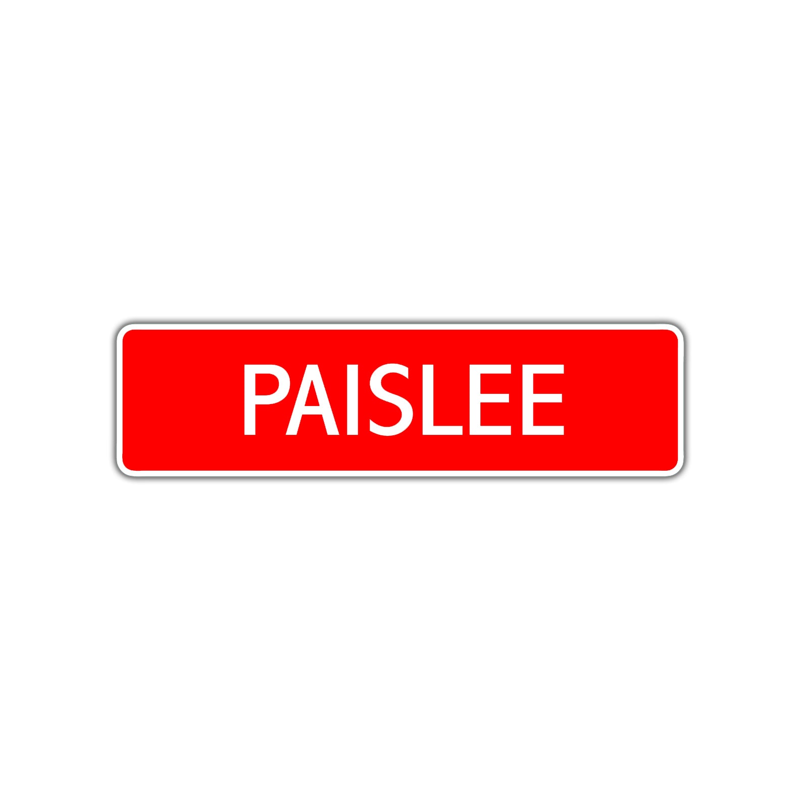 Paislee Street Sign Children Name Room Plate