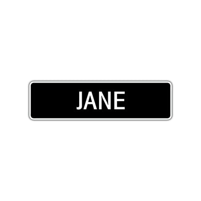 Jane Street Sign Children Name Room Plate