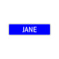Jane Street Sign Children Name Room Plate