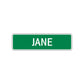 Jane Street Sign Children Name Room Plate