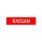 Regan Street Sign Children Name Room Plate