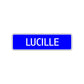 Lucille Street Sign Children Name Room Plate
