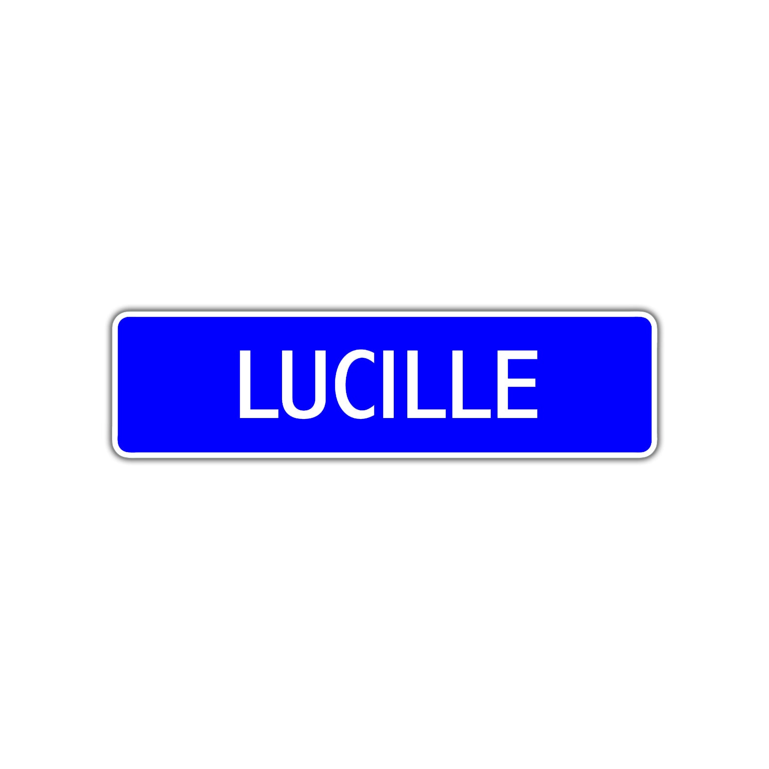 Lucille Street Sign Children Name Room Plate
