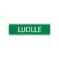 Lucille Street Sign Children Name Room Plate