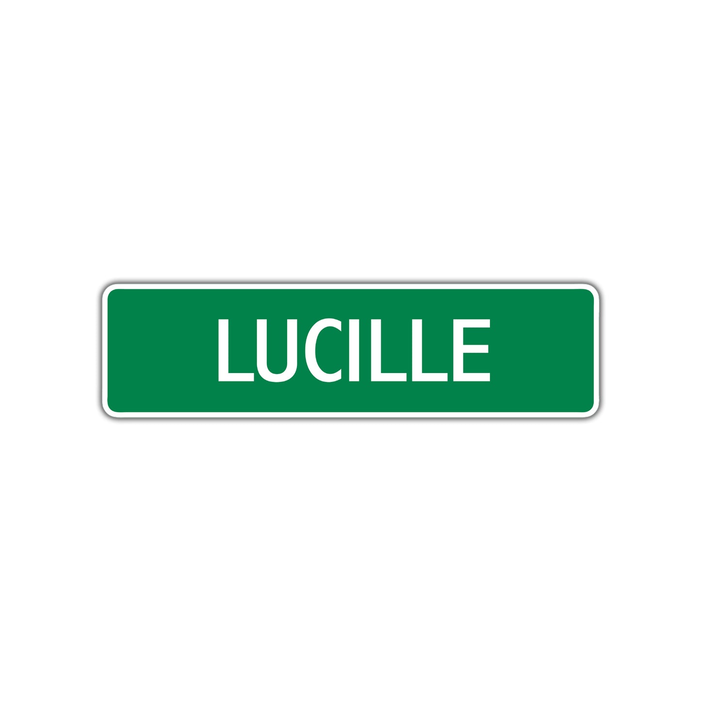 Lucille Street Sign Children Name Room Plate