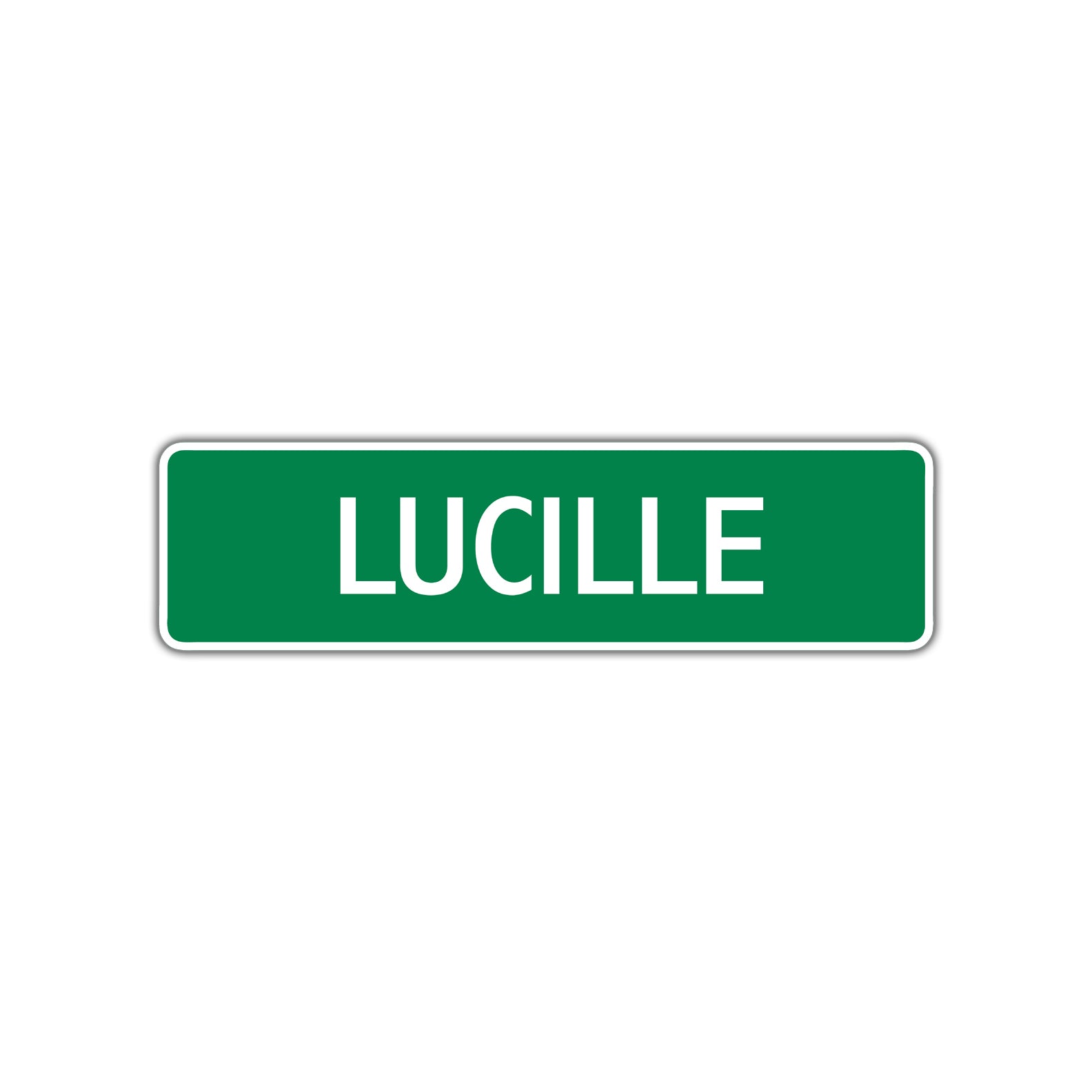 Lucille Street Sign Children Name Room Plate