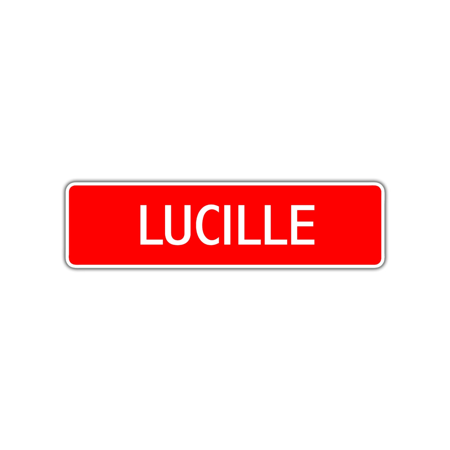 Lucille Street Sign Children Name Room Plate
