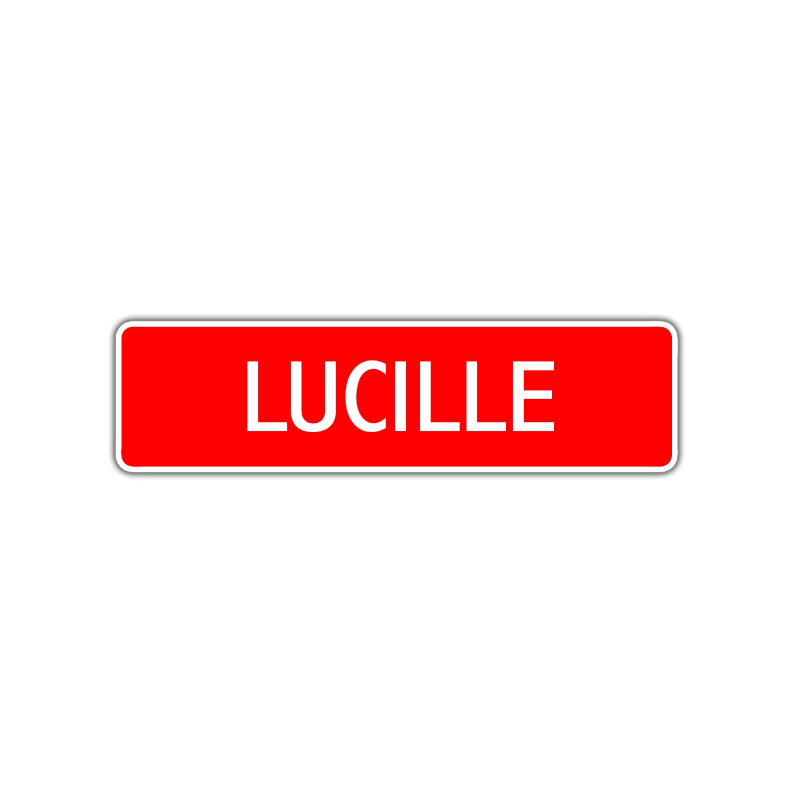 Lucille Street Sign Children Name Room Plate