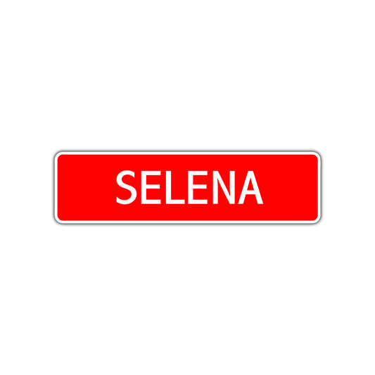 Selena Street Sign Children Name Room Plate