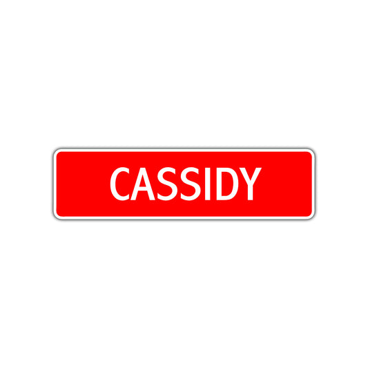 Cassidy Street Sign Children Name Room Plate