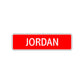 Jordan Street Sign Children Name Room Plate