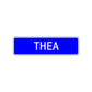 Thea Street Sign Children Name Room Plate
