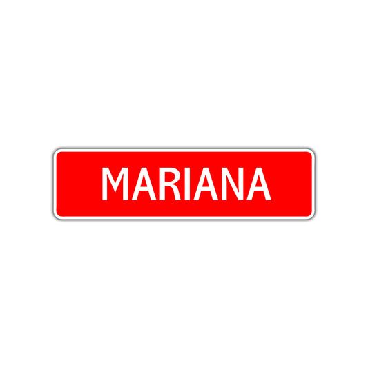 Mariana Street Sign Children Name Room Plate