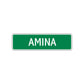 Amina Street Sign Children Name Room Plate