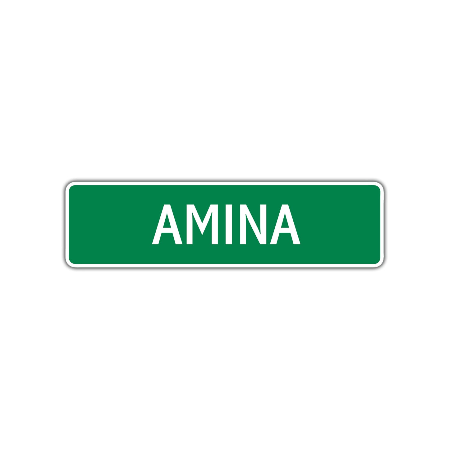 Amina Street Sign Children Name Room Plate