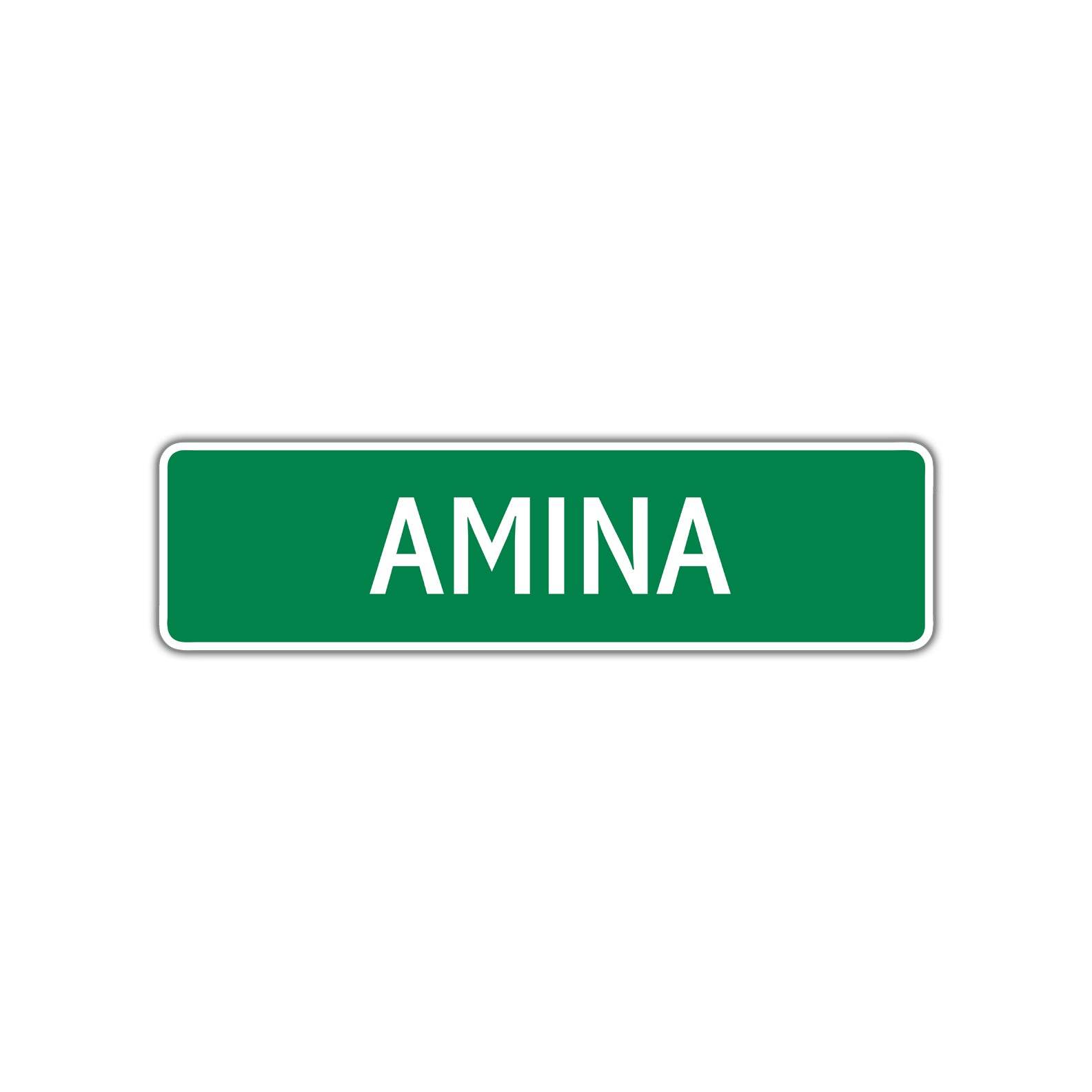 Amina Street Sign Children Name Room Plate