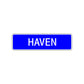 Haven Street Sign Children Name Room Plate