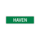 Haven Street Sign Children Name Room Plate
