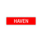Haven Street Sign Children Name Room Plate