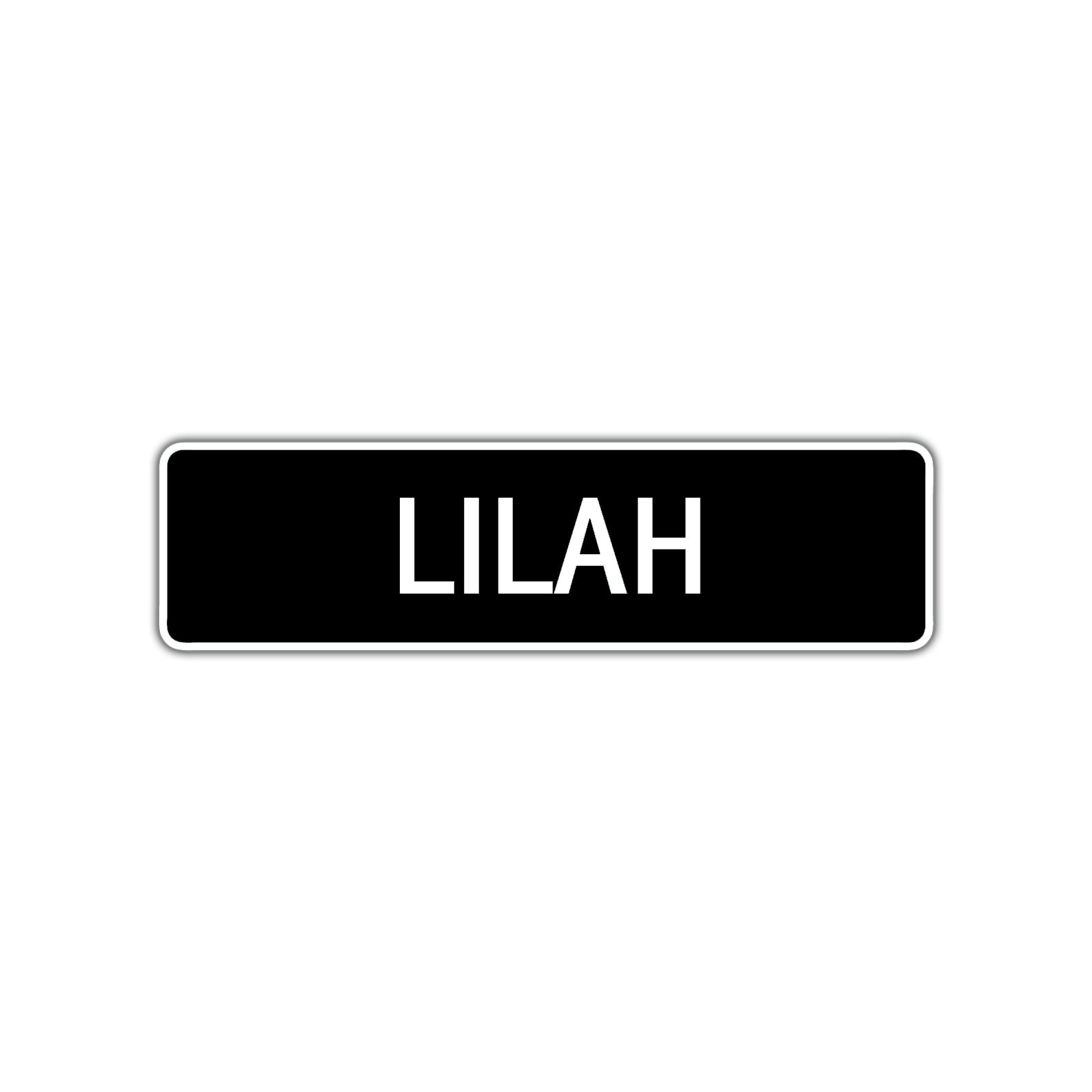 Lilah Street Sign Children Name Room Plate
