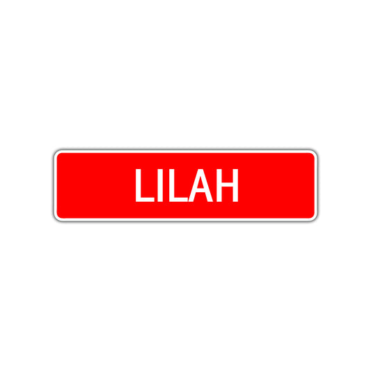Lilah Street Sign Children Name Room Plate