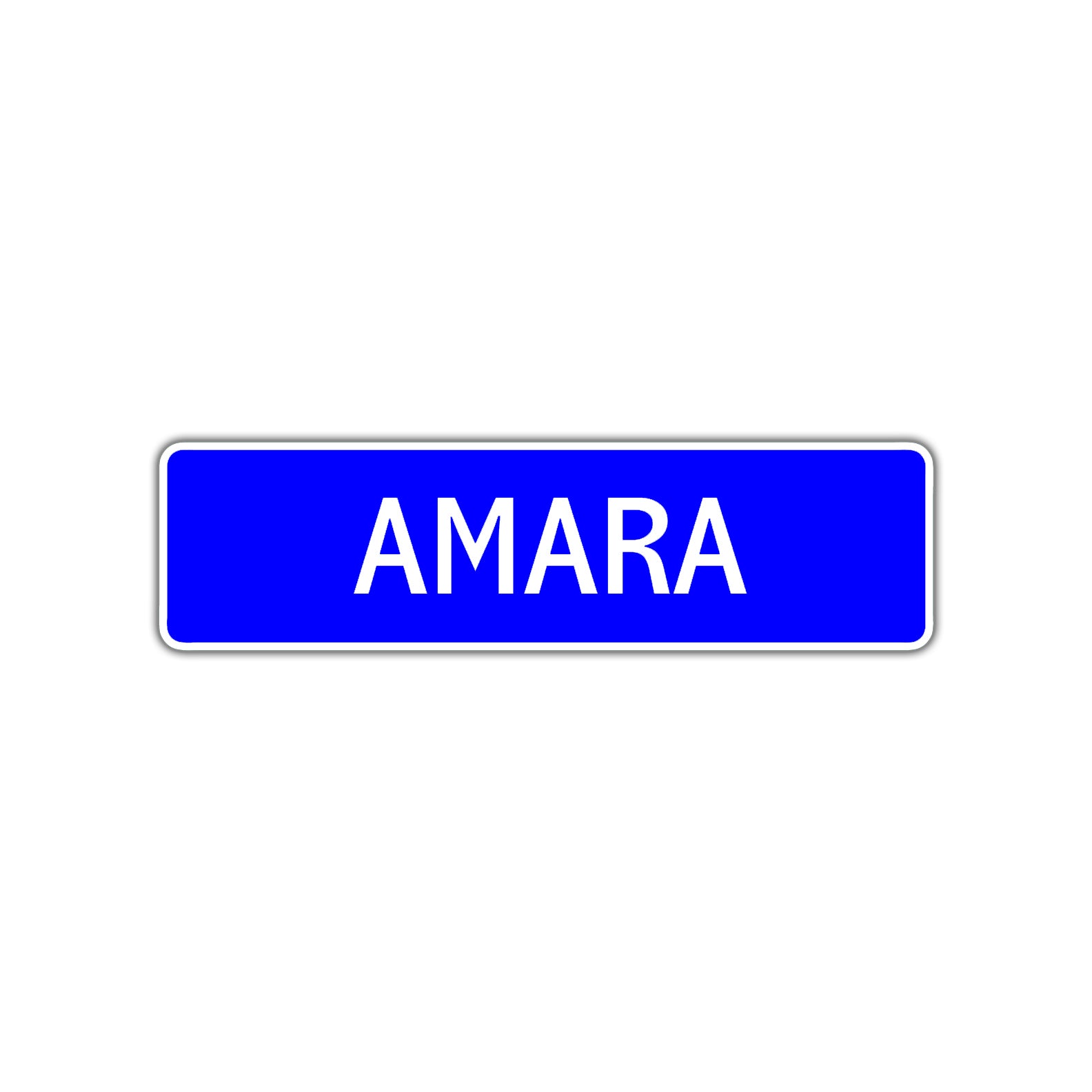 Amara Street Sign Children Name Room Plate
