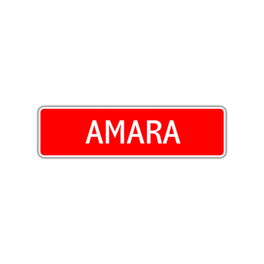 Amara Street Sign Children Name Room Plate