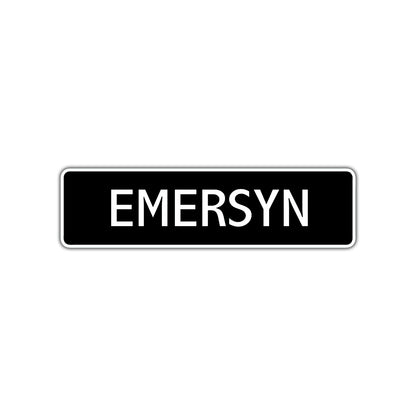 Emersyn Street Sign Children Name Room Plate