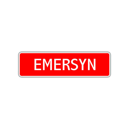 Emersyn Street Sign Children Name Room Plate
