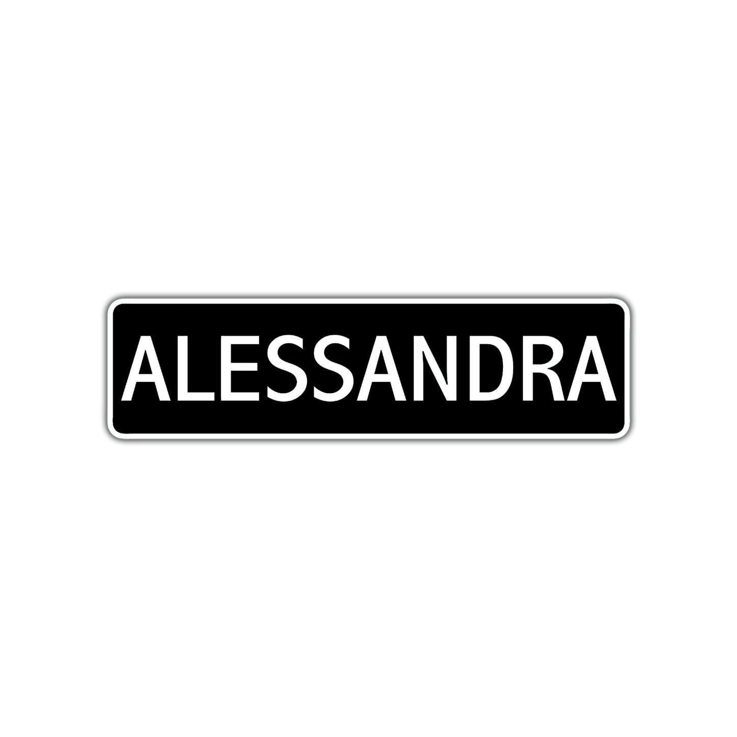 Alessandra Street Sign Children Name Room Plate