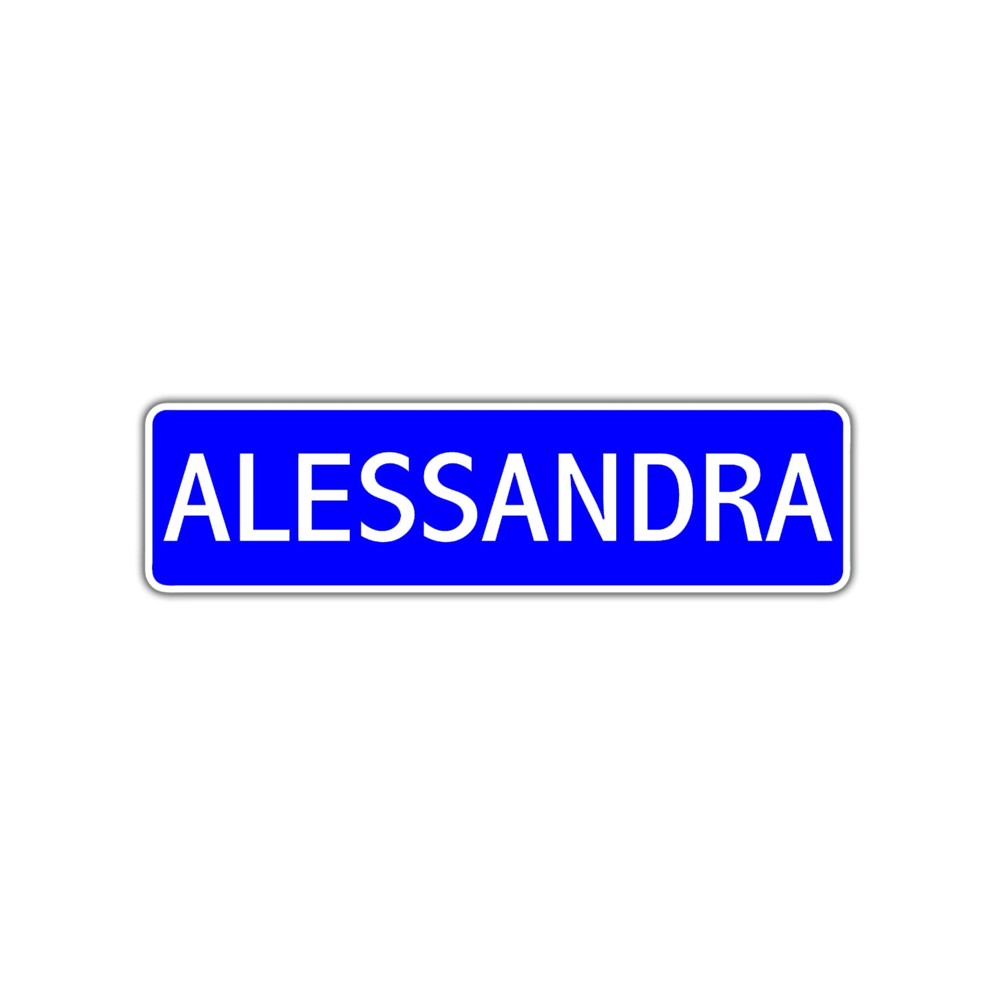 Alessandra Street Sign Children Name Room Plate