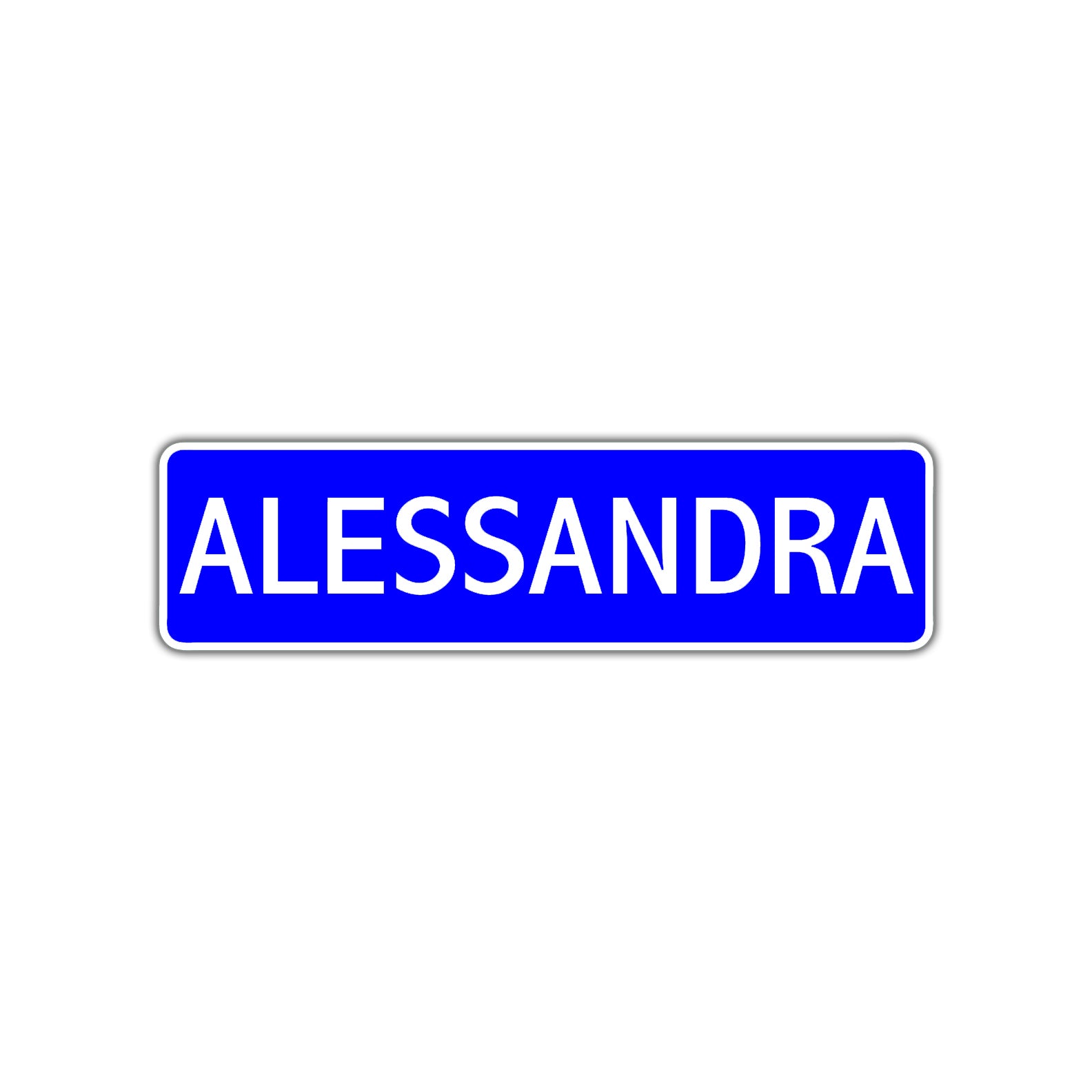 Alessandra Street Sign Children Name Room Plate